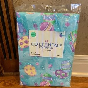 Tablecloth Easter Cotton tale Eggs Floral Oblong 52 X 70 New #EL